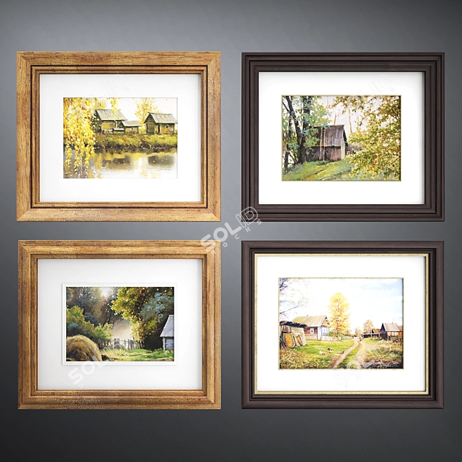 Classic Art Frames 3D model image 1