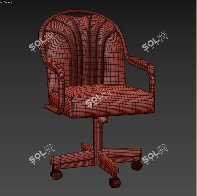 Cearley Upholstered Dining Chair - Stylish and Comfortable 3D model image 3