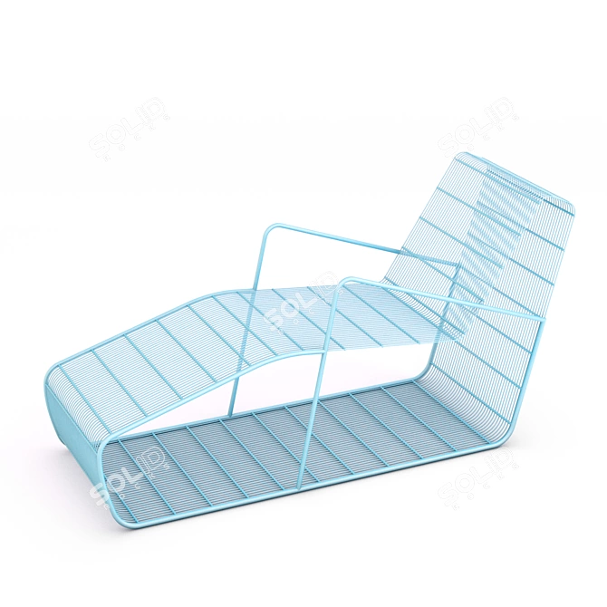 Practical Wire Deck Chair 3D model image 1