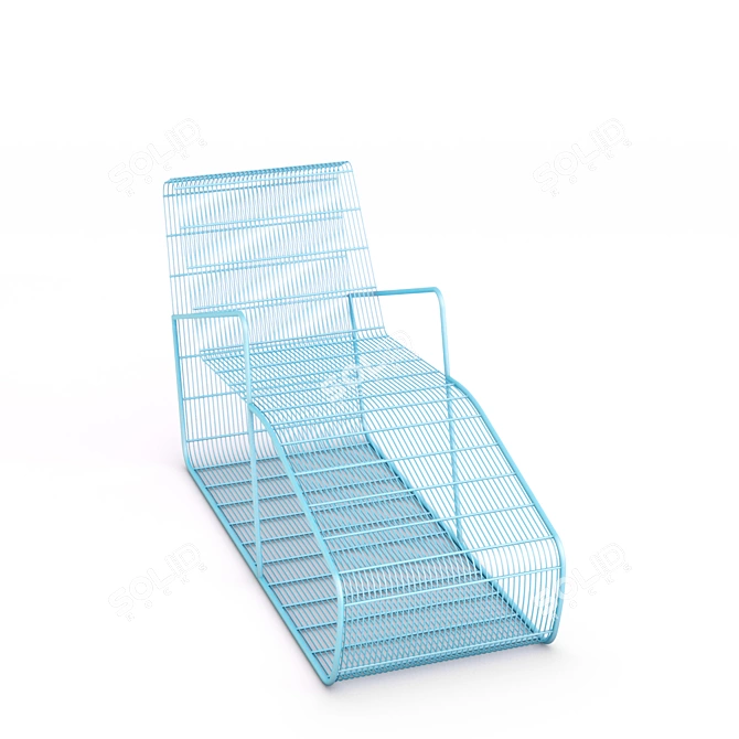 Practical Wire Deck Chair 3D model image 2