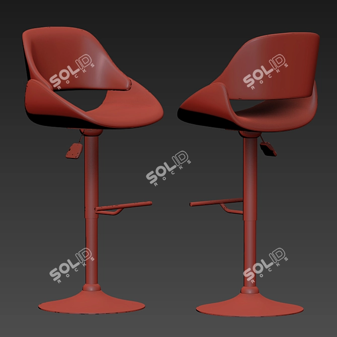 Sleek Fresno Bar Chair 3D model image 3