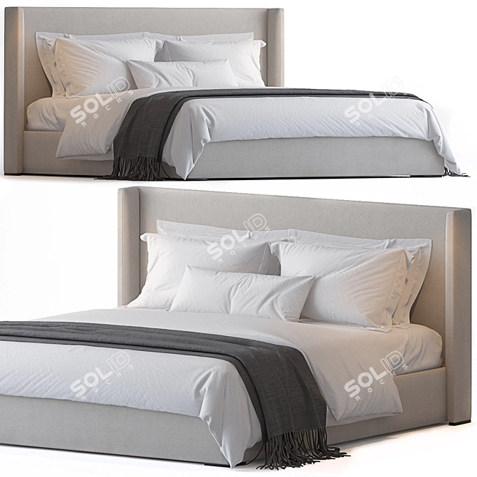 Elegance in Harmony: RH Lawson Bed 3D model image 1