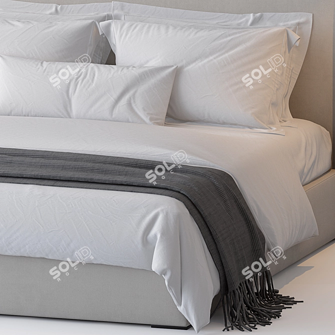 Elegance in Harmony: RH Lawson Bed 3D model image 2