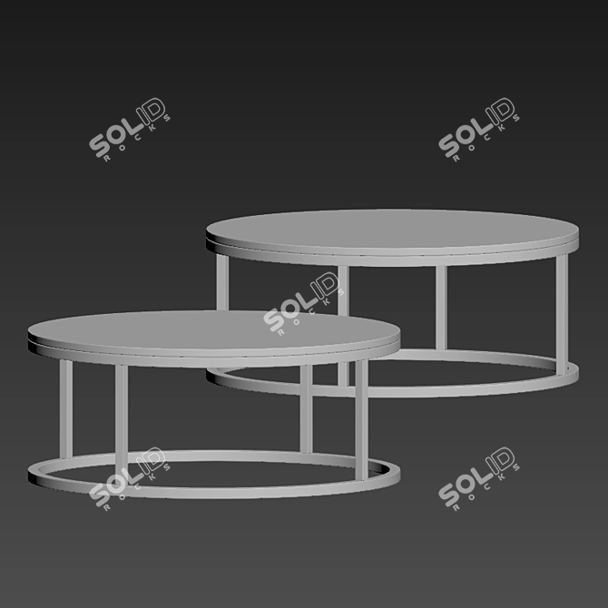 Marble Coffee Table: Smart & Stylish 3D model image 2