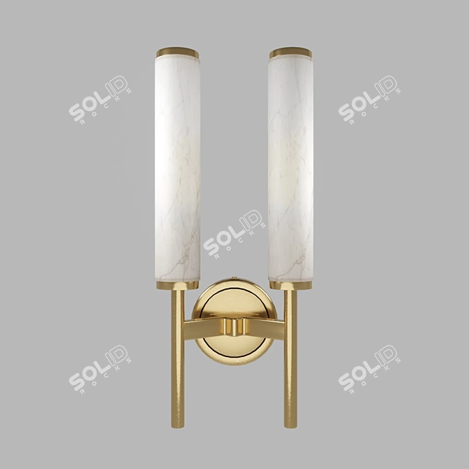 Madisson Modern Brass Pendant 3D model image 1