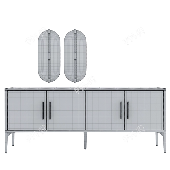 Elegant Enza Raum Sideboard - Sleek Design & Ample Storage 3D model image 4