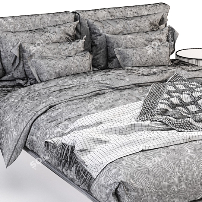 Elegant Papillon Bed by Alivar 3D model image 9