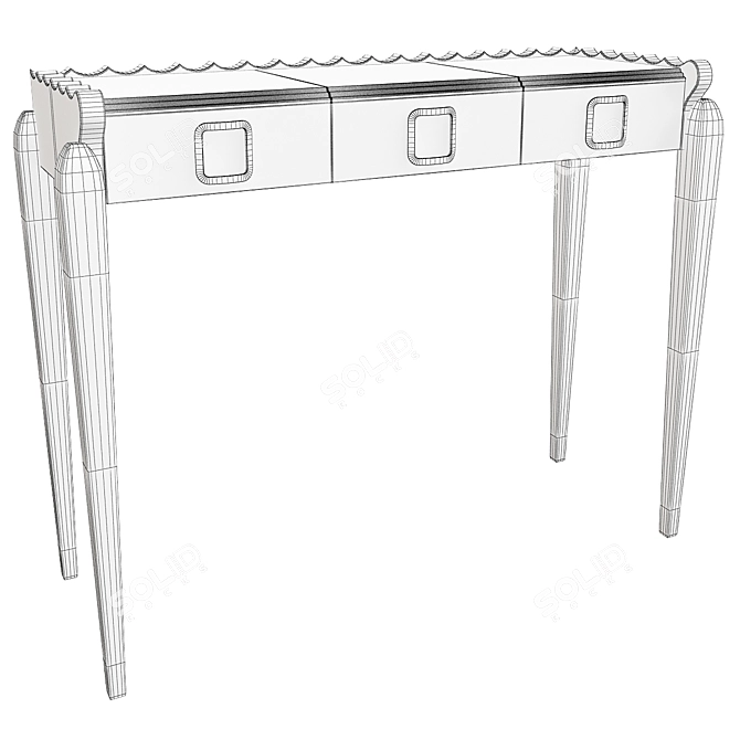 Elegant Carpanese Vanity Set 3D model image 2