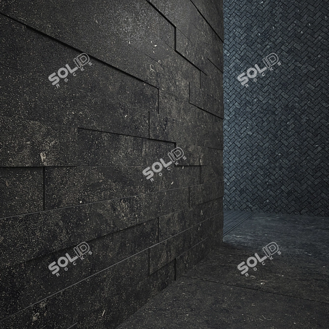 Italon Black Stone Room Collection 3D model image 2