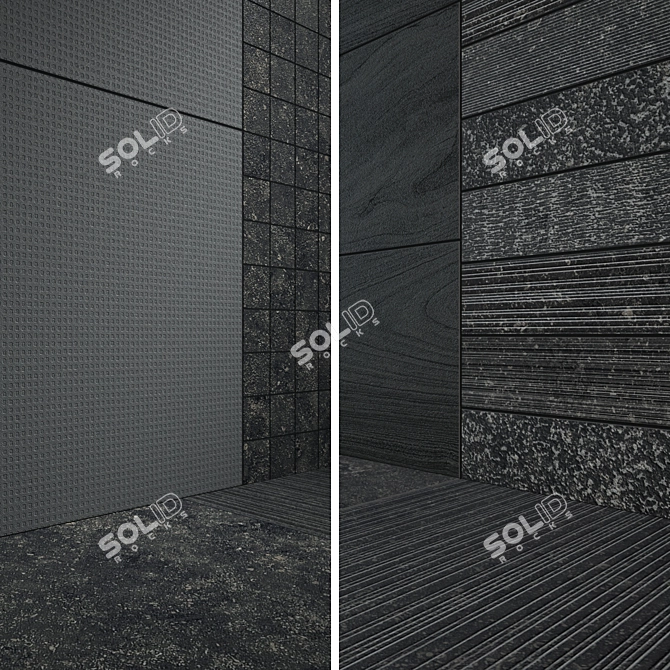 Italon Black Stone Room Collection 3D model image 3