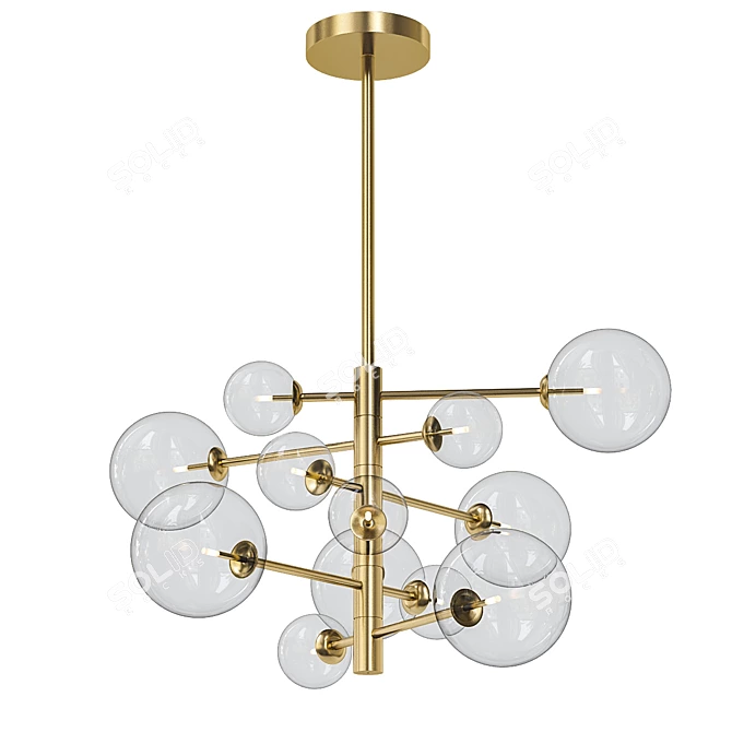 Elegant Argento Chandelier - Timeless Neoclassical Design 3D model image 1