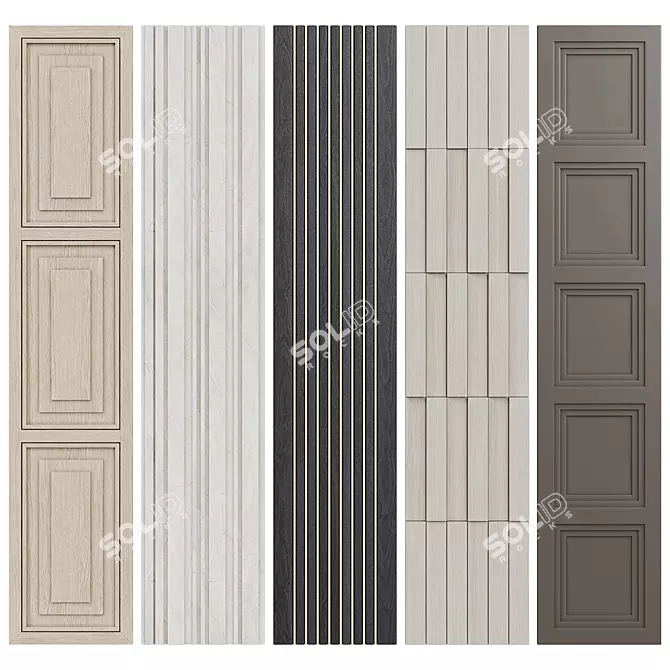 Smoothed Wall Panels 3D model image 1