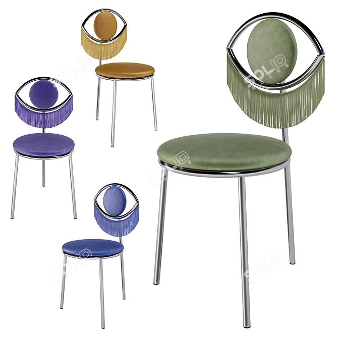 Luxurious Wink Chair | Elegant, Unusual Design 3D model image 2