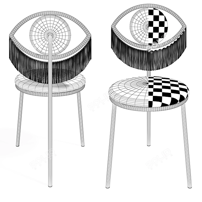 Luxurious Wink Chair | Elegant, Unusual Design 3D model image 3