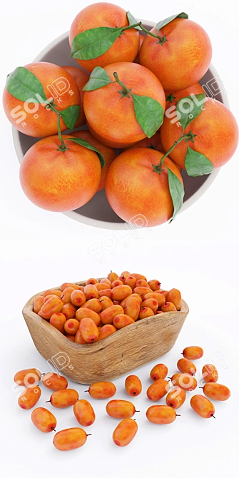 Delicious Fruit Tea & Zesty Tangerines 3D model image 9