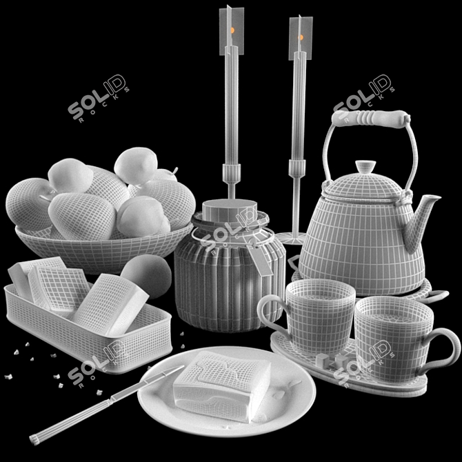 Sleek Kitchen Accessories 3D model image 3