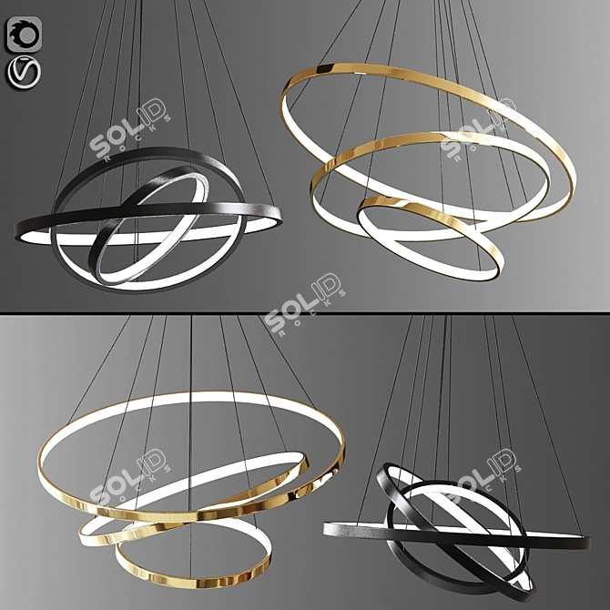 Laluno Ring Lord Lamp - Illuminate Your Space 3D model image 1