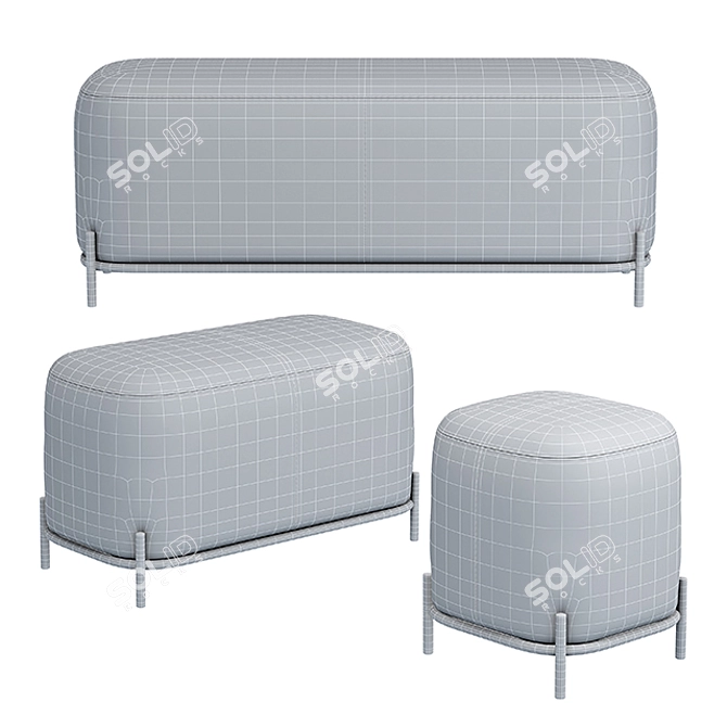 Pawai Ottoman: Stylish and Versatile Footrest 3D model image 5