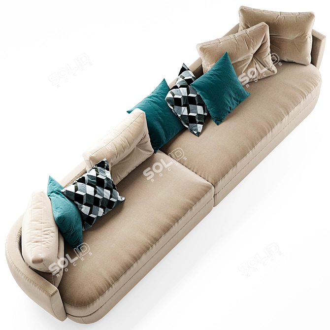 Ligne Roset Ipanema: Sleek Designer Sofa 3D model image 4