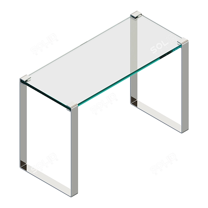 DRAENERT Klassik 1022: Elegant Steel and Glass Tables 3D model image 4