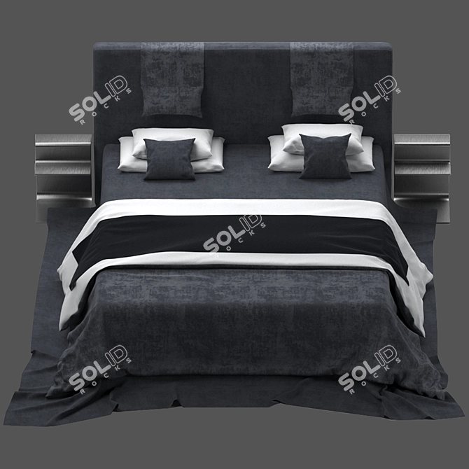 Elegant Minotti Bed: Stylish and Versatile 3D model image 1