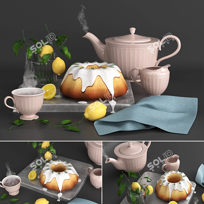 Lemon Bliss Baking Set 3D model image 5