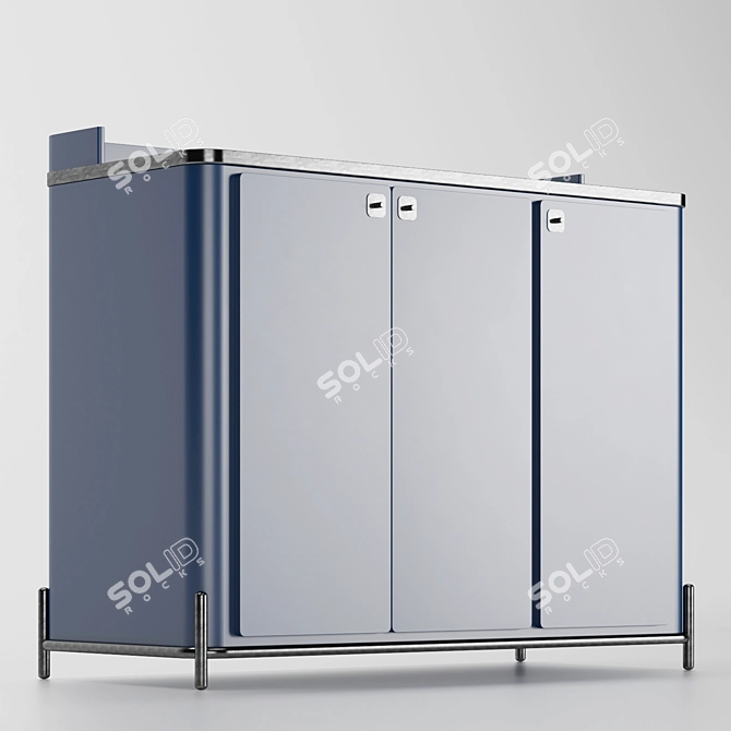 Sleek Taycan Cabinet: Stylish Storage Solution 3D model image 4