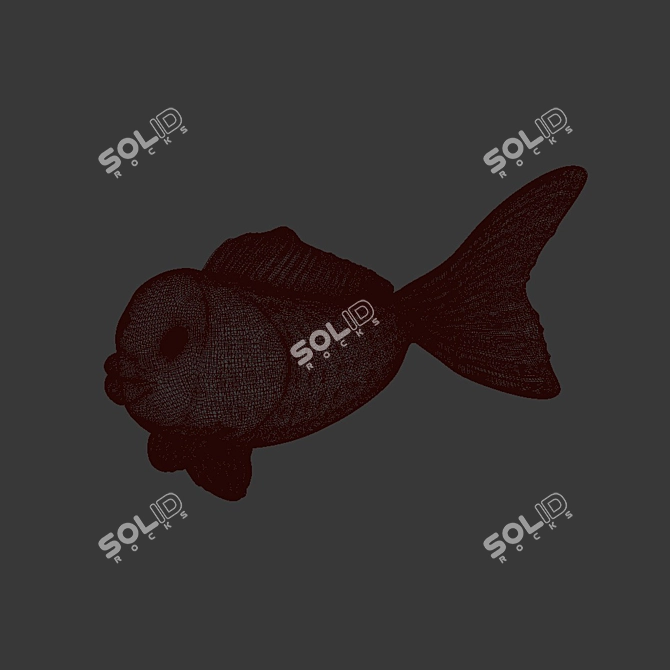 Elegant Glass Fish Figurine 3D model image 3