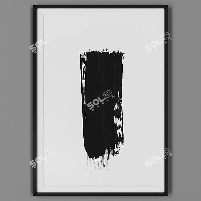 Black Framed Picture Print 3D model image 1