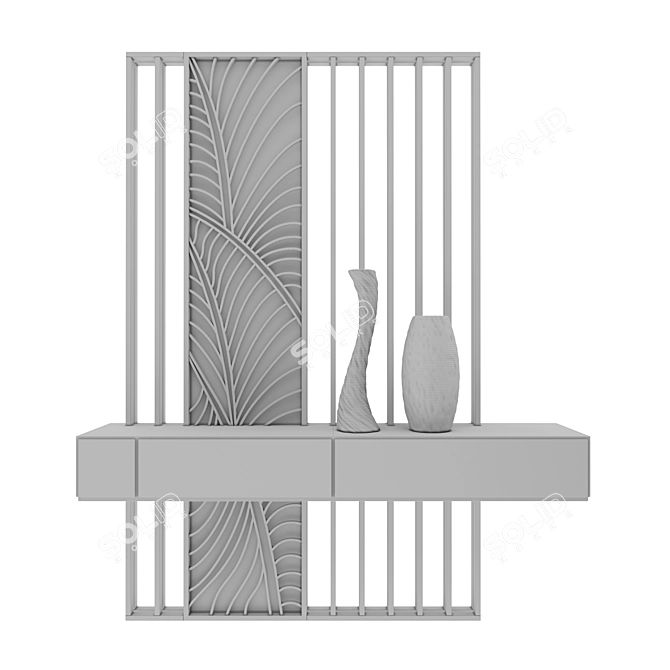 Title: Elegant Room Divider 3D model image 2