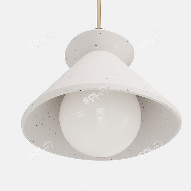 Sleek UFO Pendant Lamp: Modern Style 3D model image 2