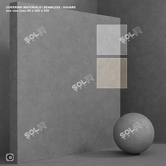 Seamless Concrete Plaster Kit 3D model image 1