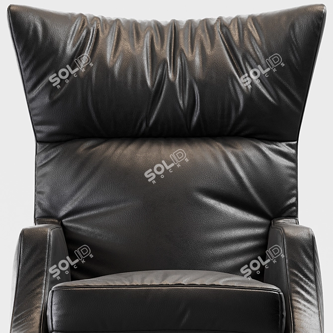 Stylish Leather Armchair 3D model image 3