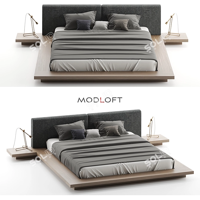 Sophisticate your space with Modloft Worth Bed 3D model image 1