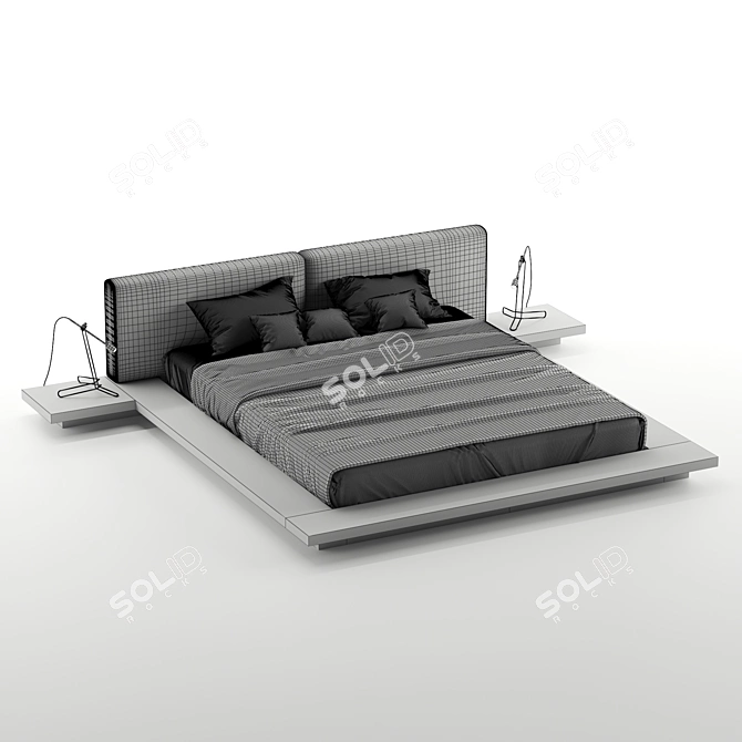 Sophisticate your space with Modloft Worth Bed 3D model image 3