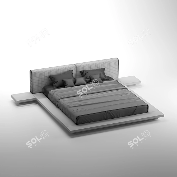 Sophisticate your space with Modloft Worth Bed 3D model image 6