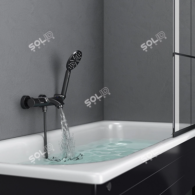 Modern Gustavsberg Bath Set 3D model image 4