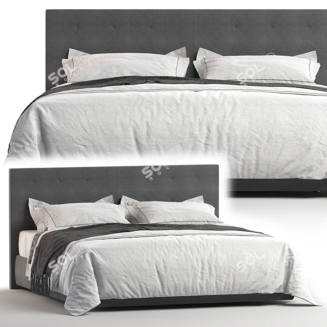 Elegant Poliform ARCA Bed 3D model image 2