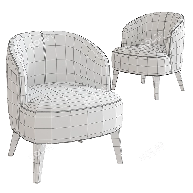 Febo 2 Armchairs by Antonio Citterio 3D model image 2