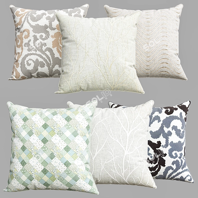 Cozy Pillows for Decor 3D model image 2