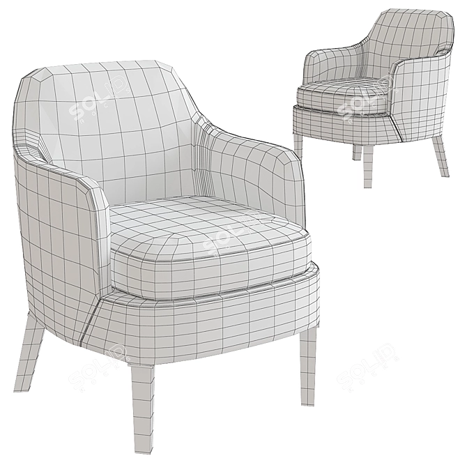 Elegant Febo Chairs by Antonio Citterio 3D model image 2