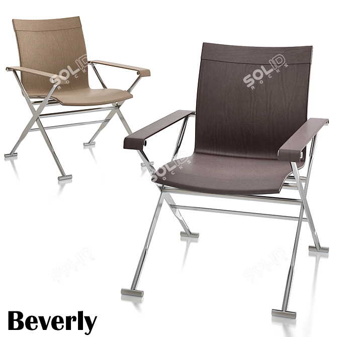 Luxury Leather Armchair Beverly 3D model image 1