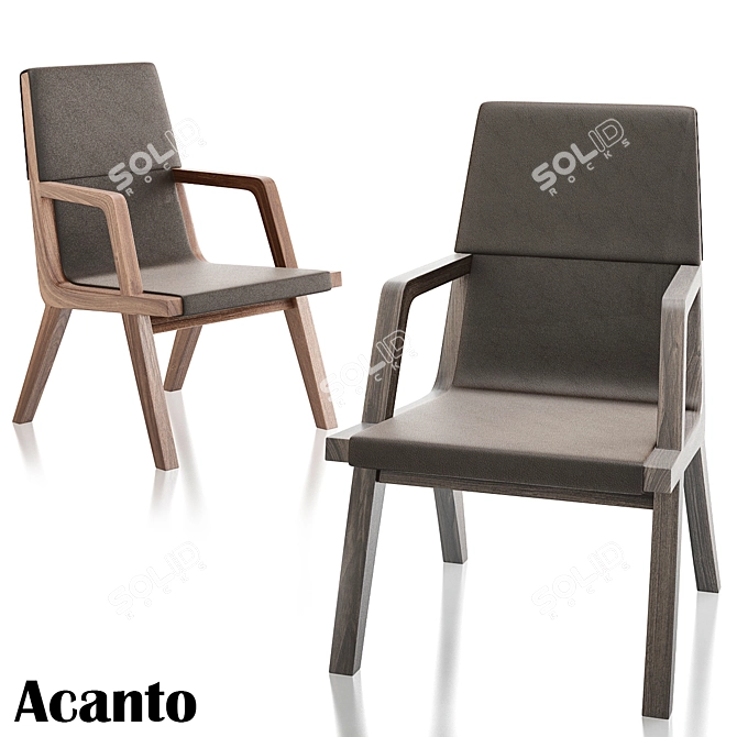 Sophisticated Citterio Armchair: Acanto 3D model image 1