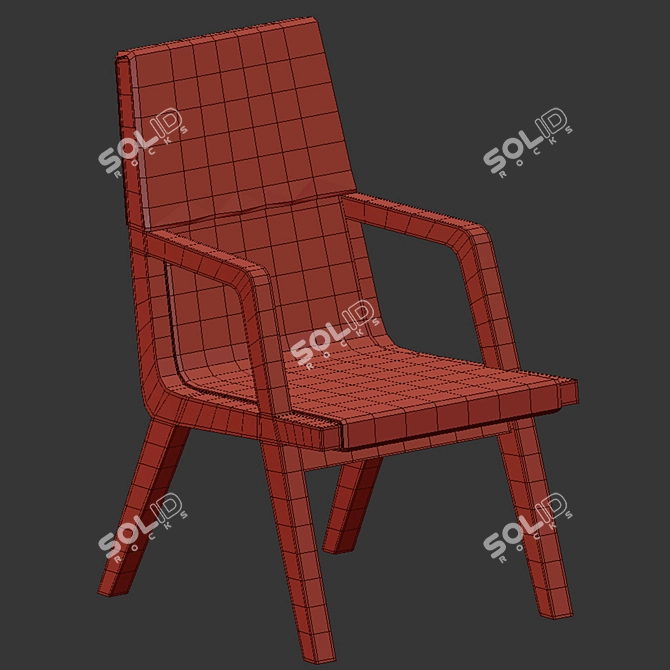 Sophisticated Citterio Armchair: Acanto 3D model image 2