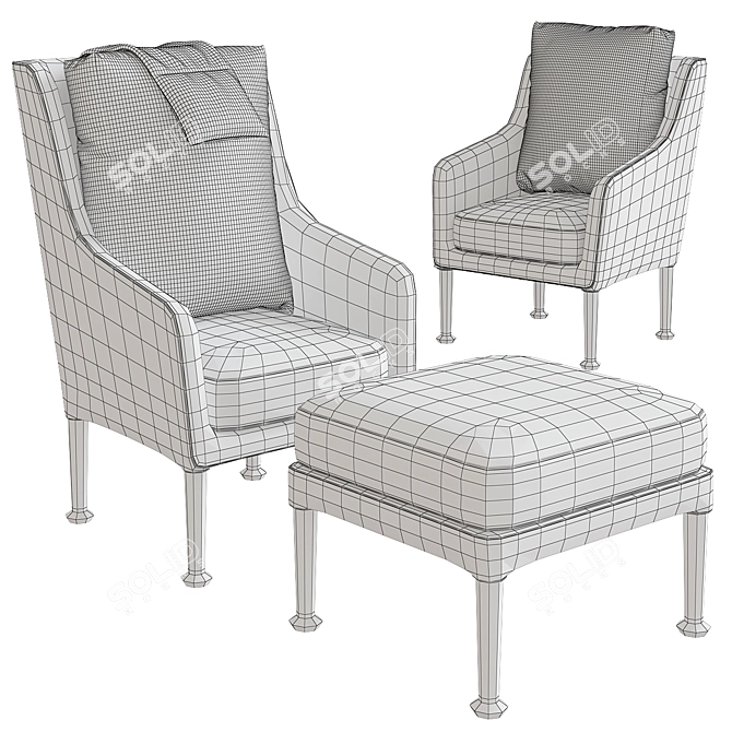 Edouard Citterio Armchair 3D model image 2