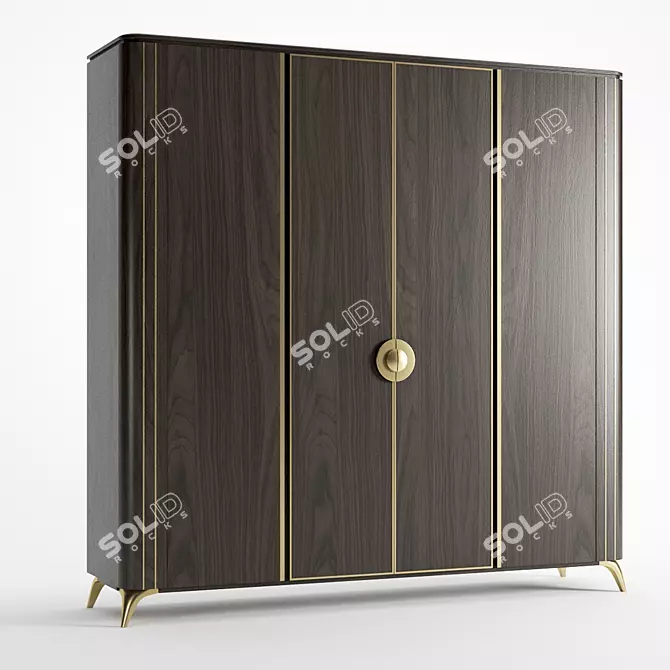 Wardrobe Luna - Organize Your Space Effortlessly                                                                          Elegant Storage Solution 3D model image 1