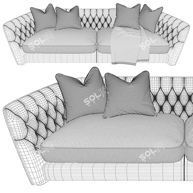 Luxury Furman Royce Sofa 3D model image 5