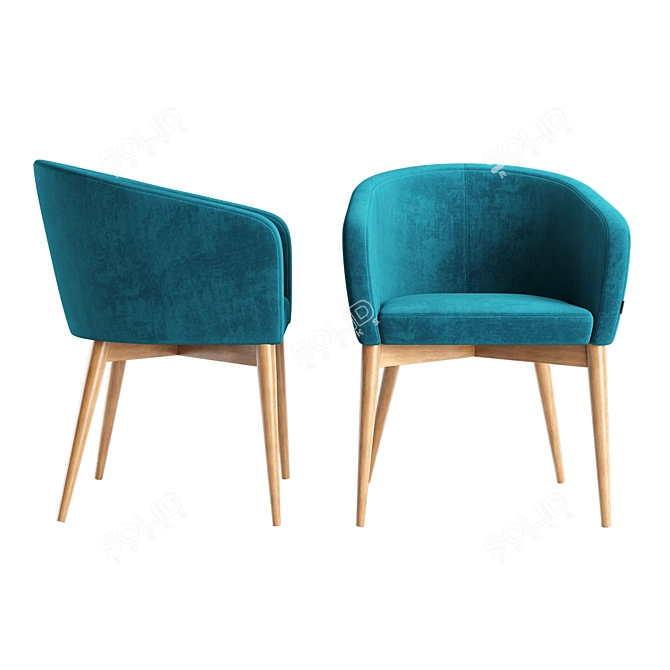 Sleek Torino Chair // Габарит 600 х 580 х h770 мм 3D model image 3