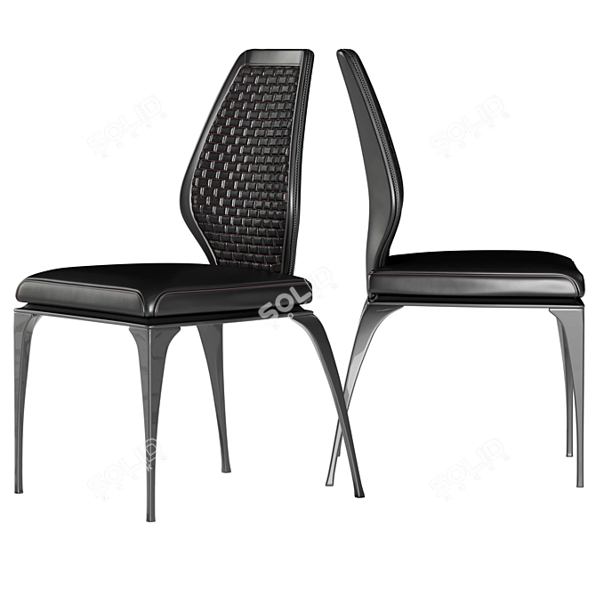 Elegant Pontecorvo Chair: Italian Design Masterpiece 3D model image 1