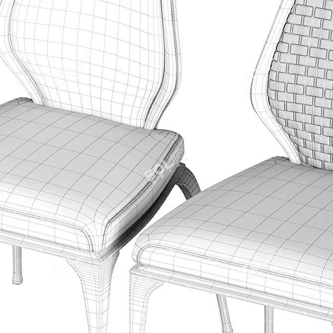 Elegant Pontecorvo Chair: Italian Design Masterpiece 3D model image 5